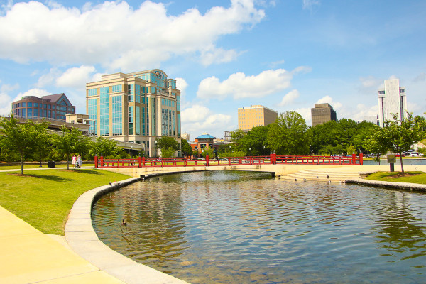 the view of down town Huntsville, Alabama