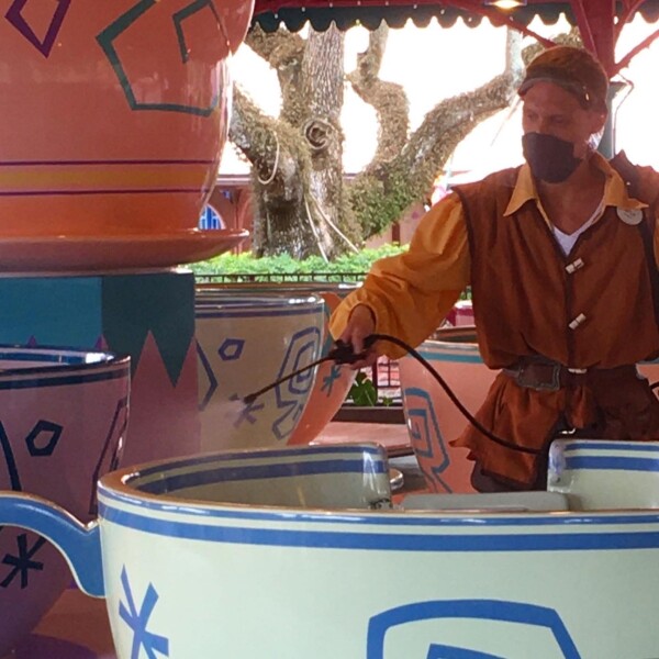 Disney cleaning up the Mad Hatter Tea PArty Ride