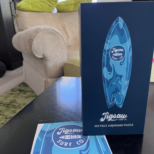 puzzle package of surfboard from jigsaw surf co