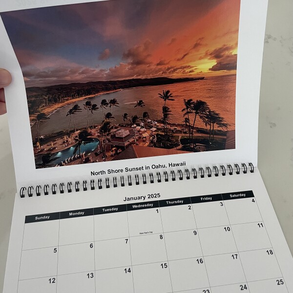 2025 Stay Advenutrous Sunset Travel Calendar January