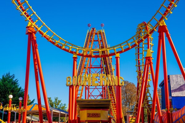 vienna amusement park image of a roller coaster