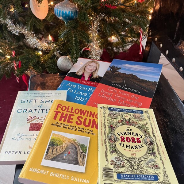 inspiring books to read as holiday gifts under a christmas tree